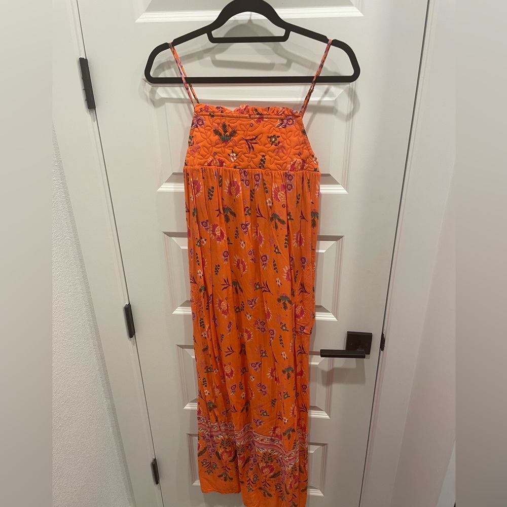 ANTHROPOLOGIE ORANGE MAXI DRESS